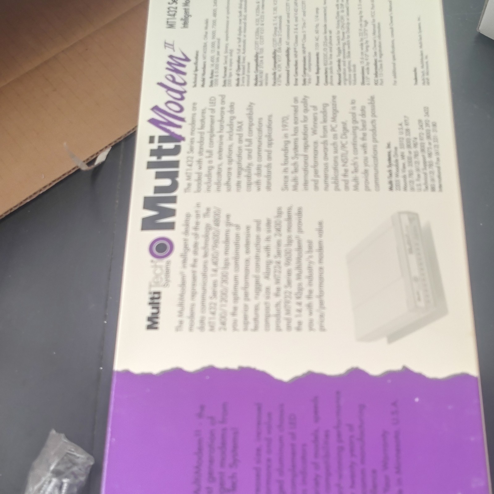 Multi-Tech MultiModem II MT1432 Dial-Up Modem 14.4K V.32/V.32bis RJ-11