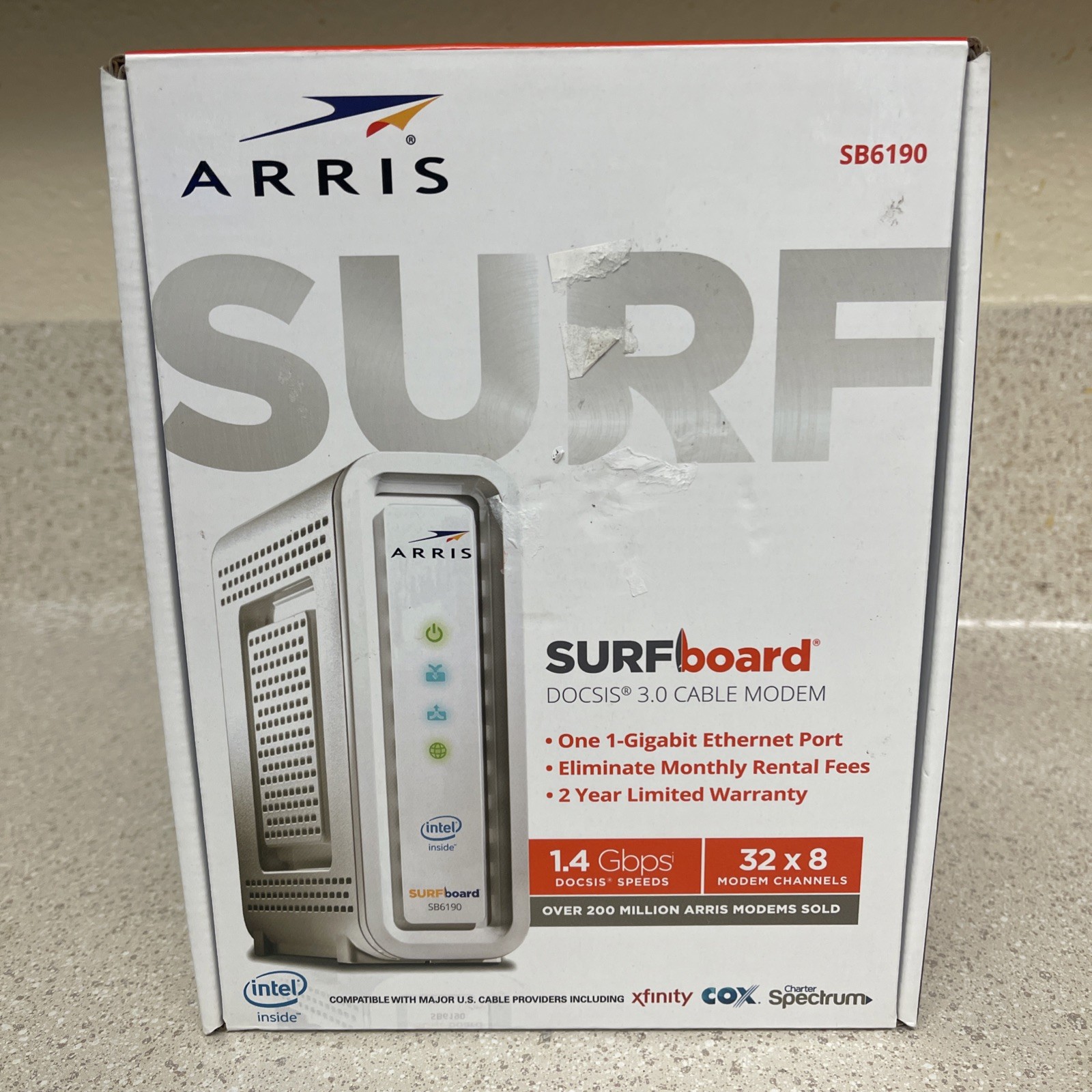 ARRIS SURFboard DOCSIS 3.0 Cable Modem White – SB6190