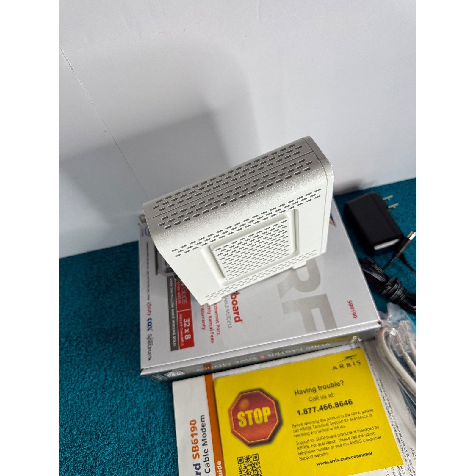 ARRIS SURFboard SB6190 DOCSIS 3.0 Cable Modem Intel Inside White – Ships Free