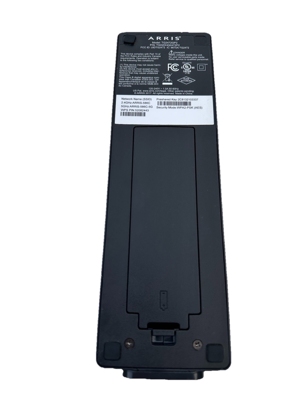 ARRIS Touchstone TG2472G DOCSIS 3.0 Wi-Fi Moca Telephony Cable Modem (No Cables)