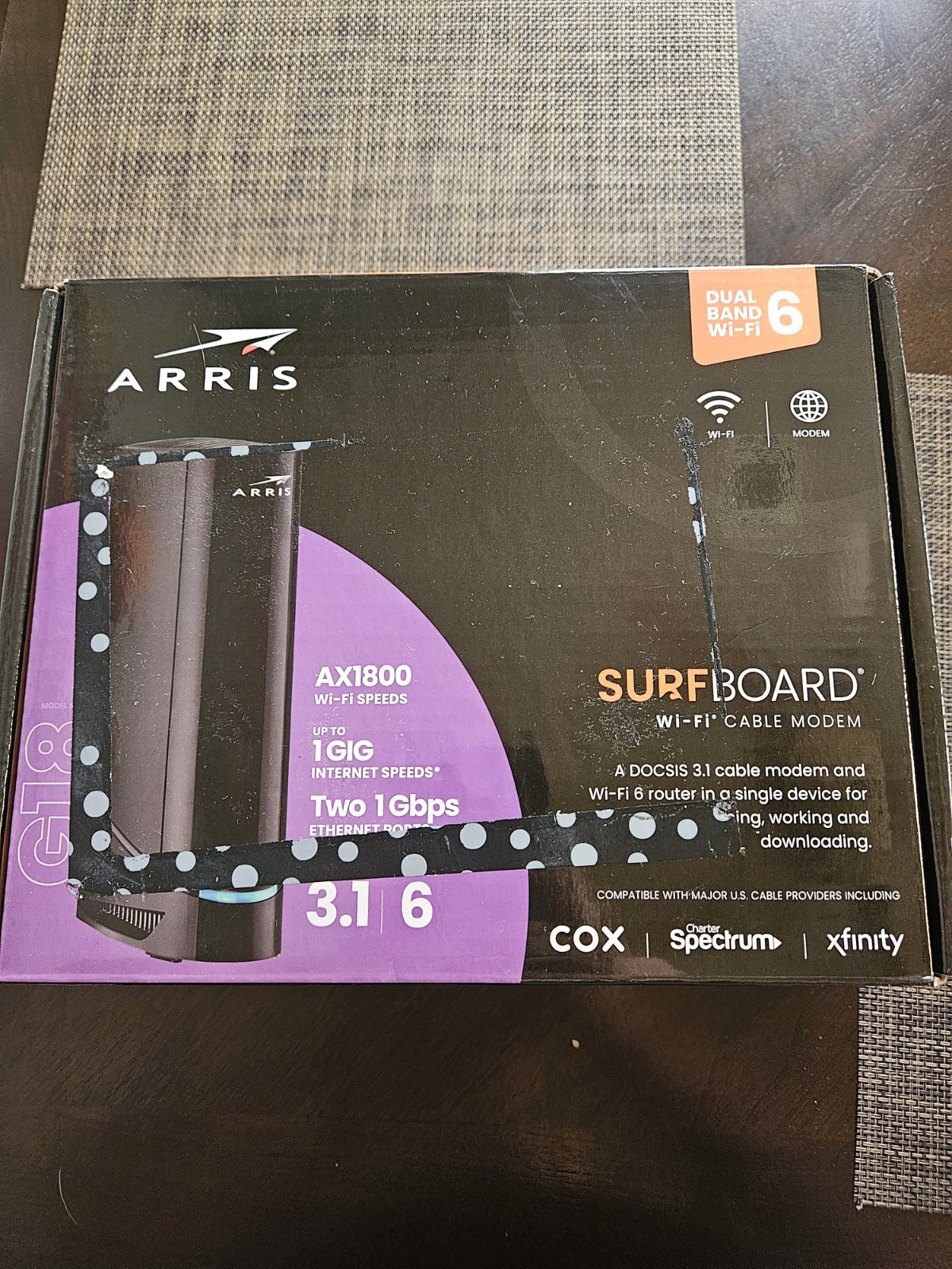 Arris G18 AX1800 WiFi 6 & DOCSIS 3.1 Cable Modem