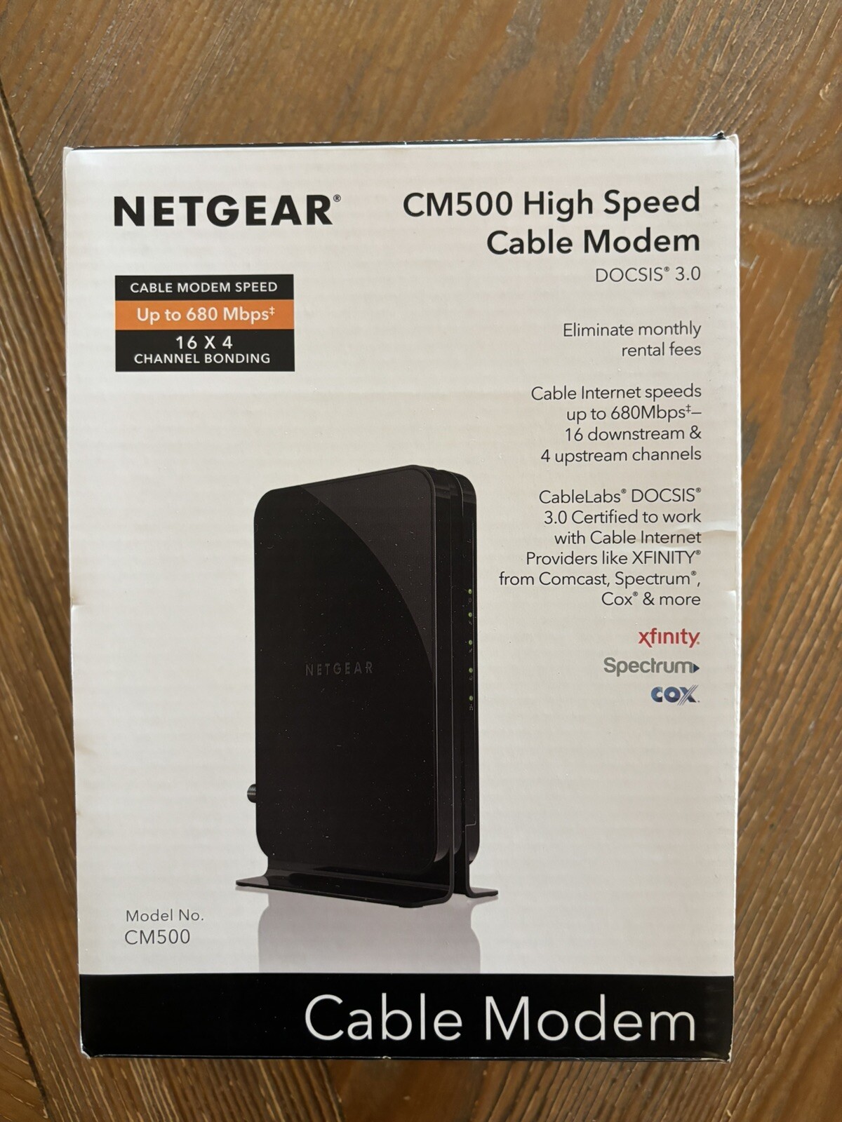 NETGEAR CM500 High Speed Modem (CM500100NAS) 680 Mbps – Black