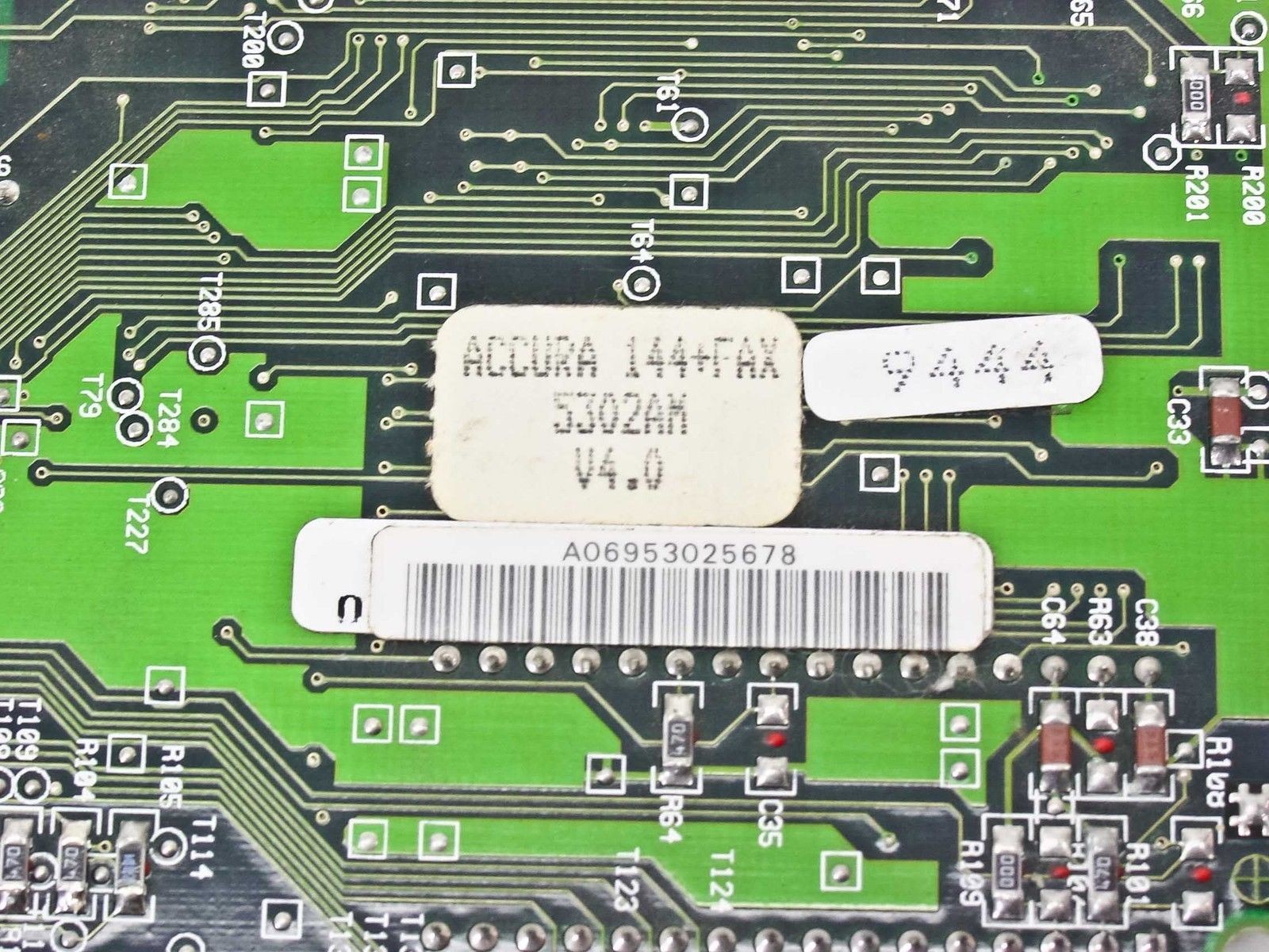 Hayes Accura 144+Fax 5302AM ISA Modem 04-00726 V4.0 8-Bit 14.4K 1994
