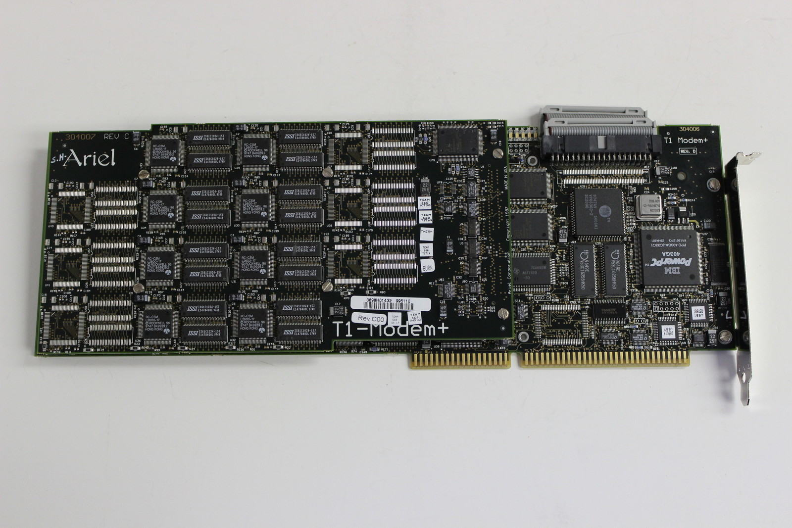 ARIEL 304006 T1 MODEM+ ISA ADAPTER WITH DAUGHTERBOARD 304007 WITH WARRANTY