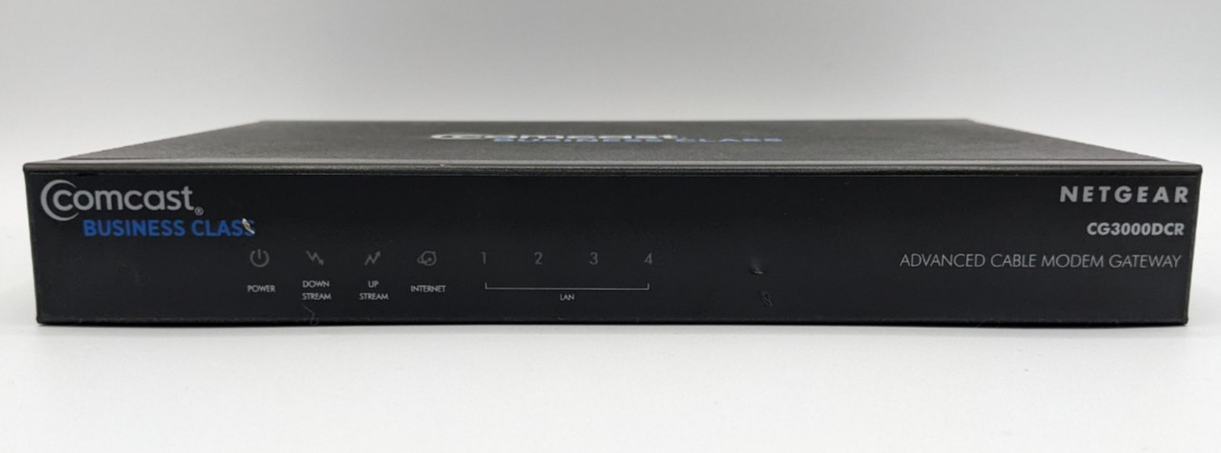 NETGEAR Comcast Business Class Cable Modem CG3000DCR DOCSIS 3.0 1 GigaBit