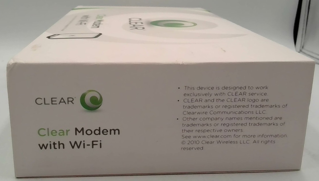 Clear WIXFBR-117 White/Black Ethernet Port Wireless Home Internet Modem w/ Wi-Fi