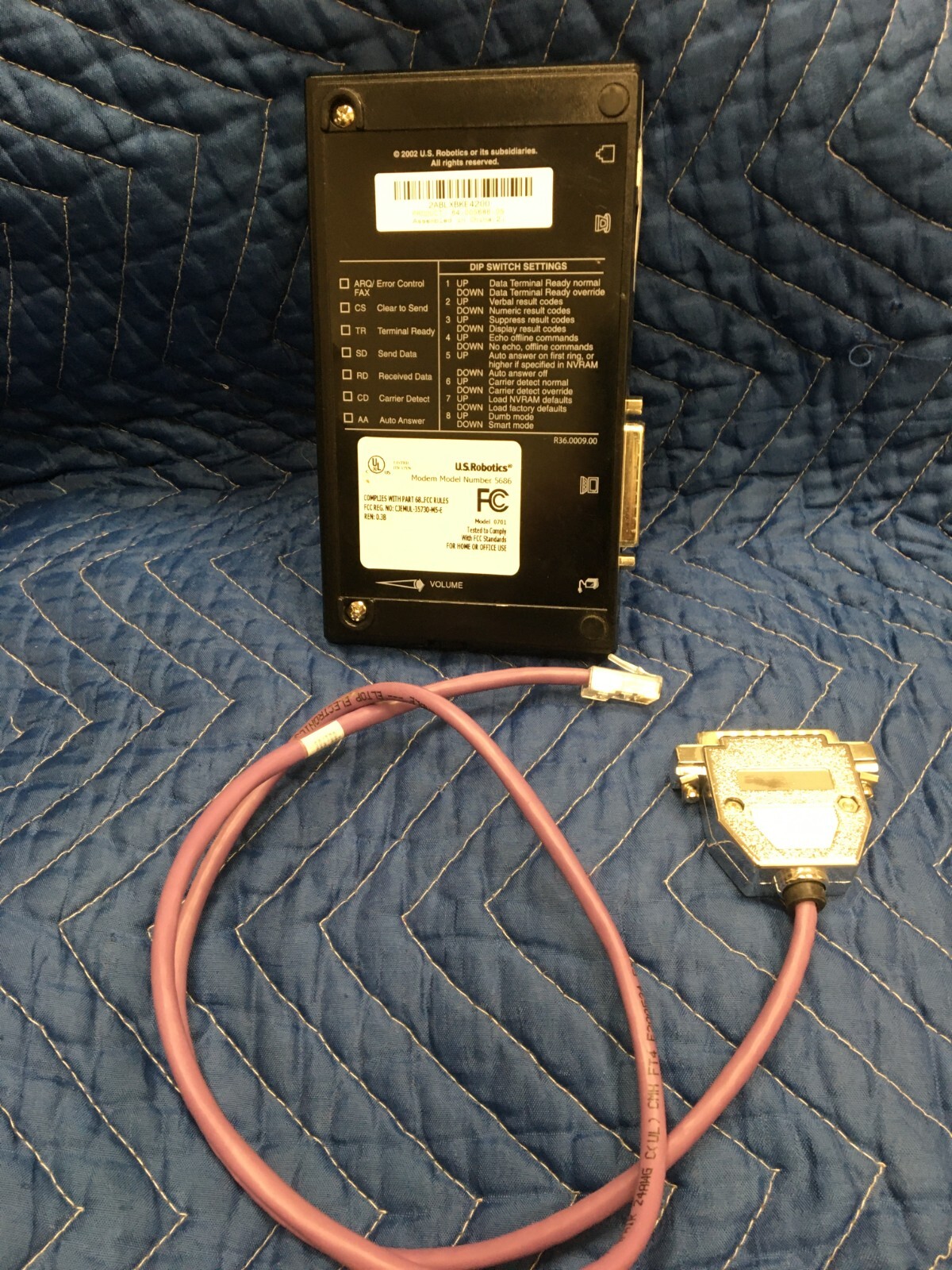 US Robotics 5686 56K Fax Modem w/Power Supply