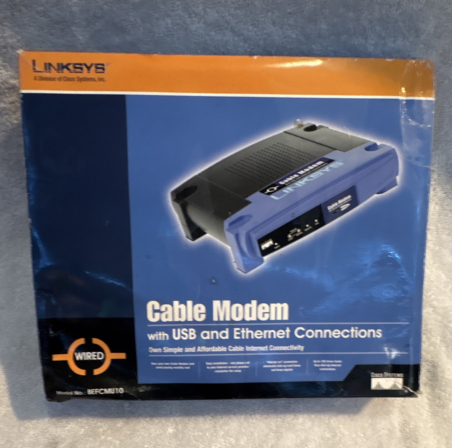 Linksys BEFCMU10 ver.3 EtherFast Cable Modem DOCSIS 1.0 USB Ethernet 38 Mbps