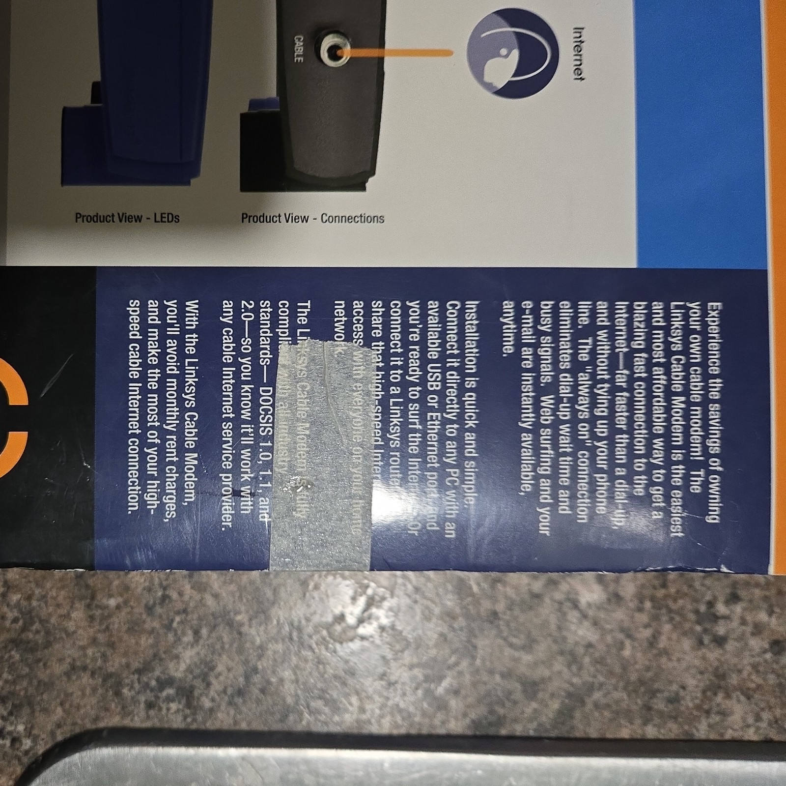 Linksys BEFCMU10 Cable Modem With USB & Ethernet Connections 42.88 Mbps