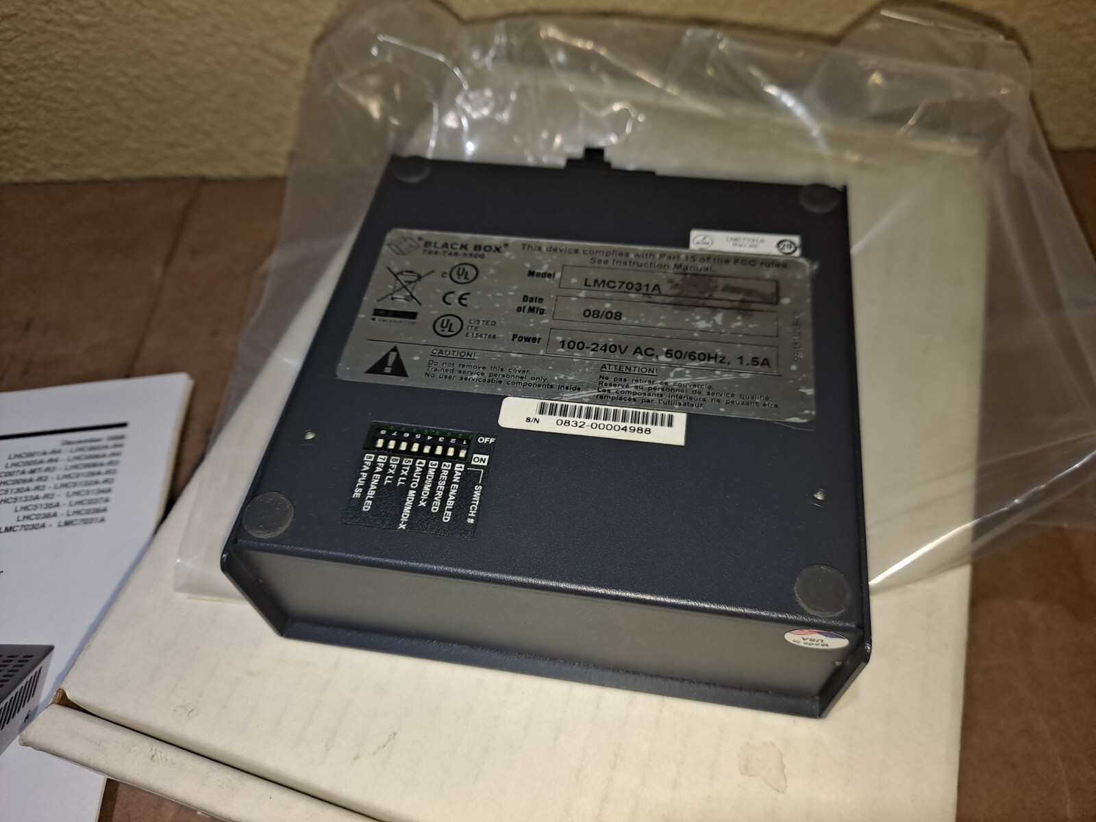 NEW BLACK BOX LMC7031A 100 Mbps Compact Media Converter Fast Shipping