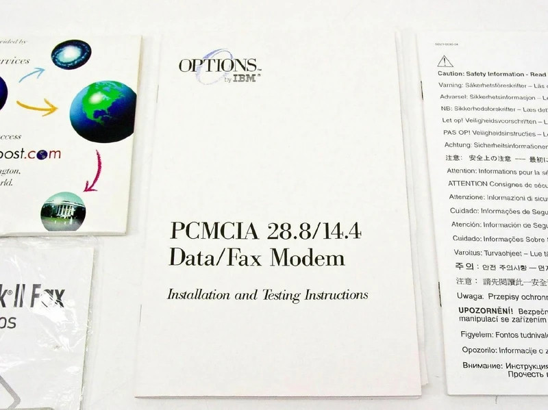 85H4630 ibm pcmcia fax modem cellular ready