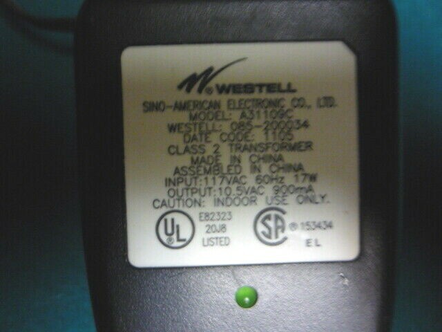 Westell Frontier DSL Modem Router 6100 Wind River with AC adaptor