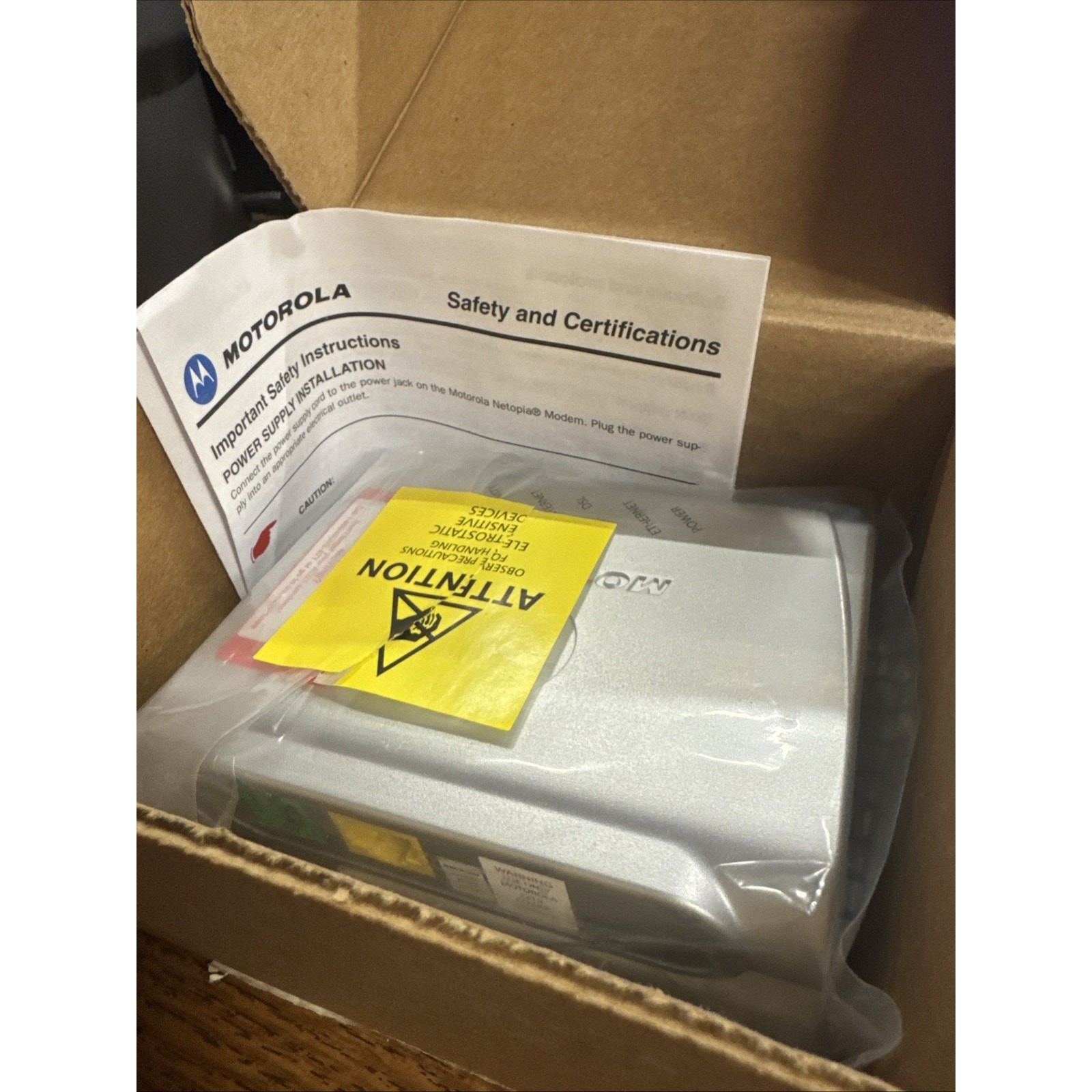 Motorola DSL Modem MSTATEA 2210 02 1022 AT&T High Speed ethernet Geof9