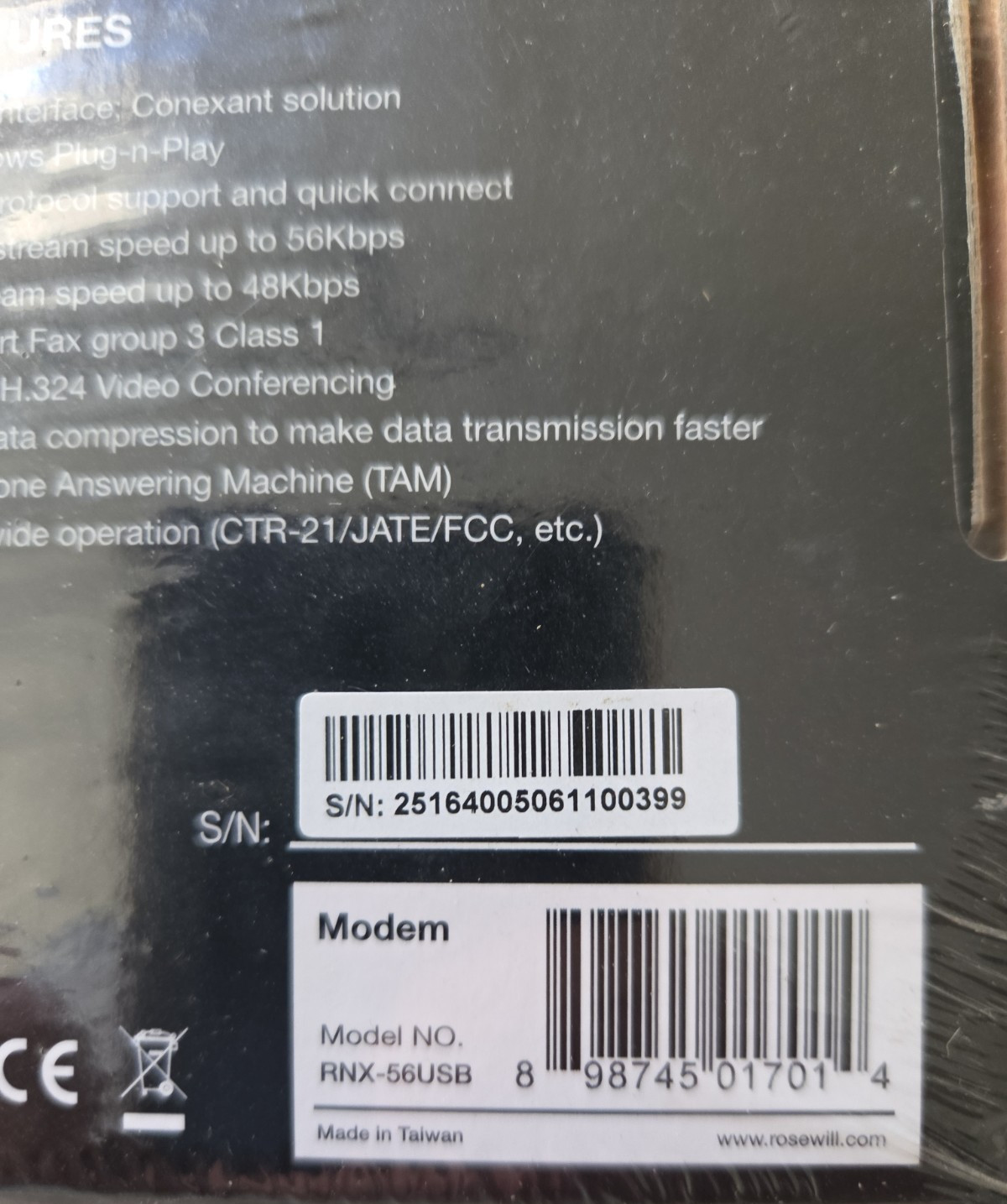 *********** NEW SEALED Rosewill RNX-56USB 56K V.92 Hardware-Based Data Fax Modem