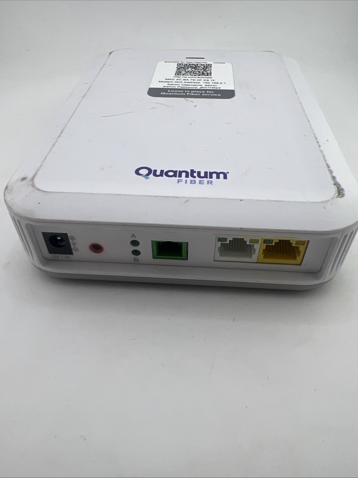 Quantum Fiber C5500XK High Performance Modem No Power Cord READ!!!!