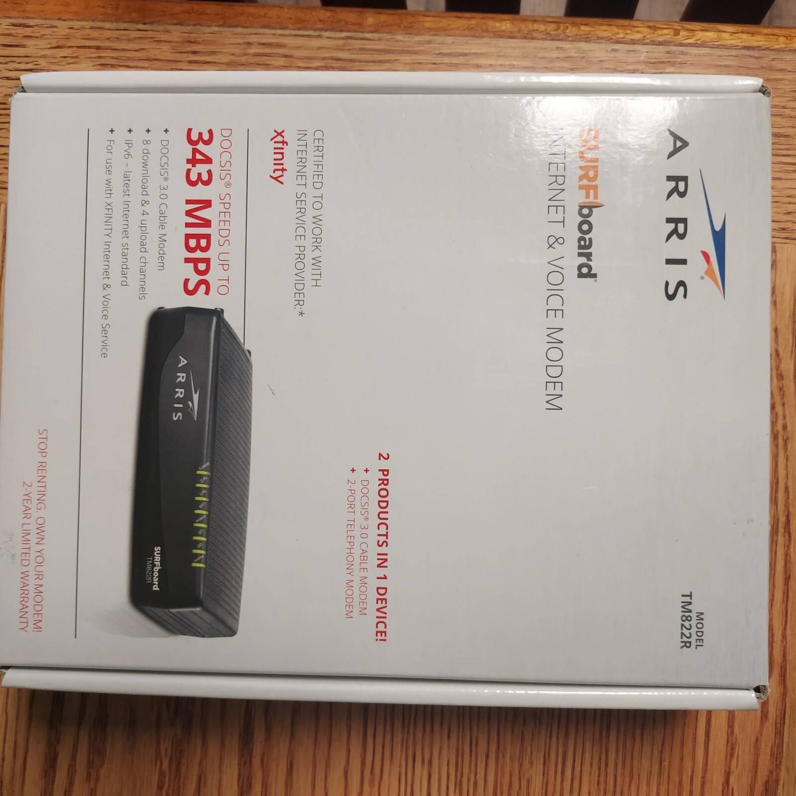 ARRIS Surfboard Docsis 8X4 Cable Modem / Telephone Certified for XFINITY 