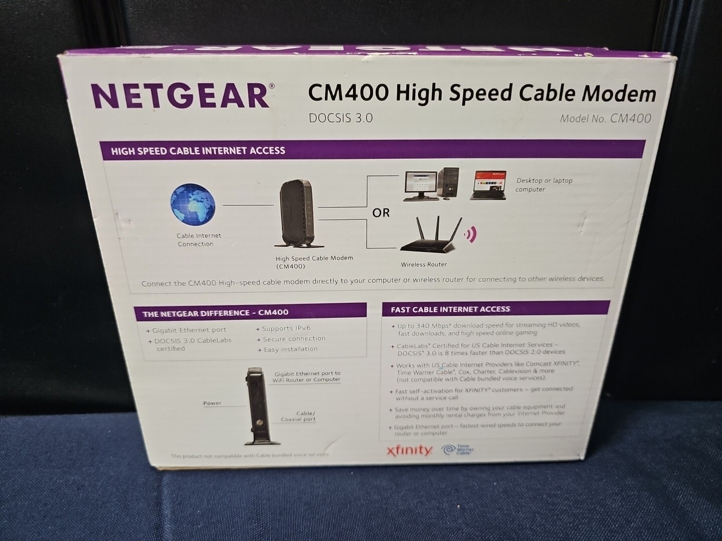 NETGEAR CM400 Cable Modem No Stand