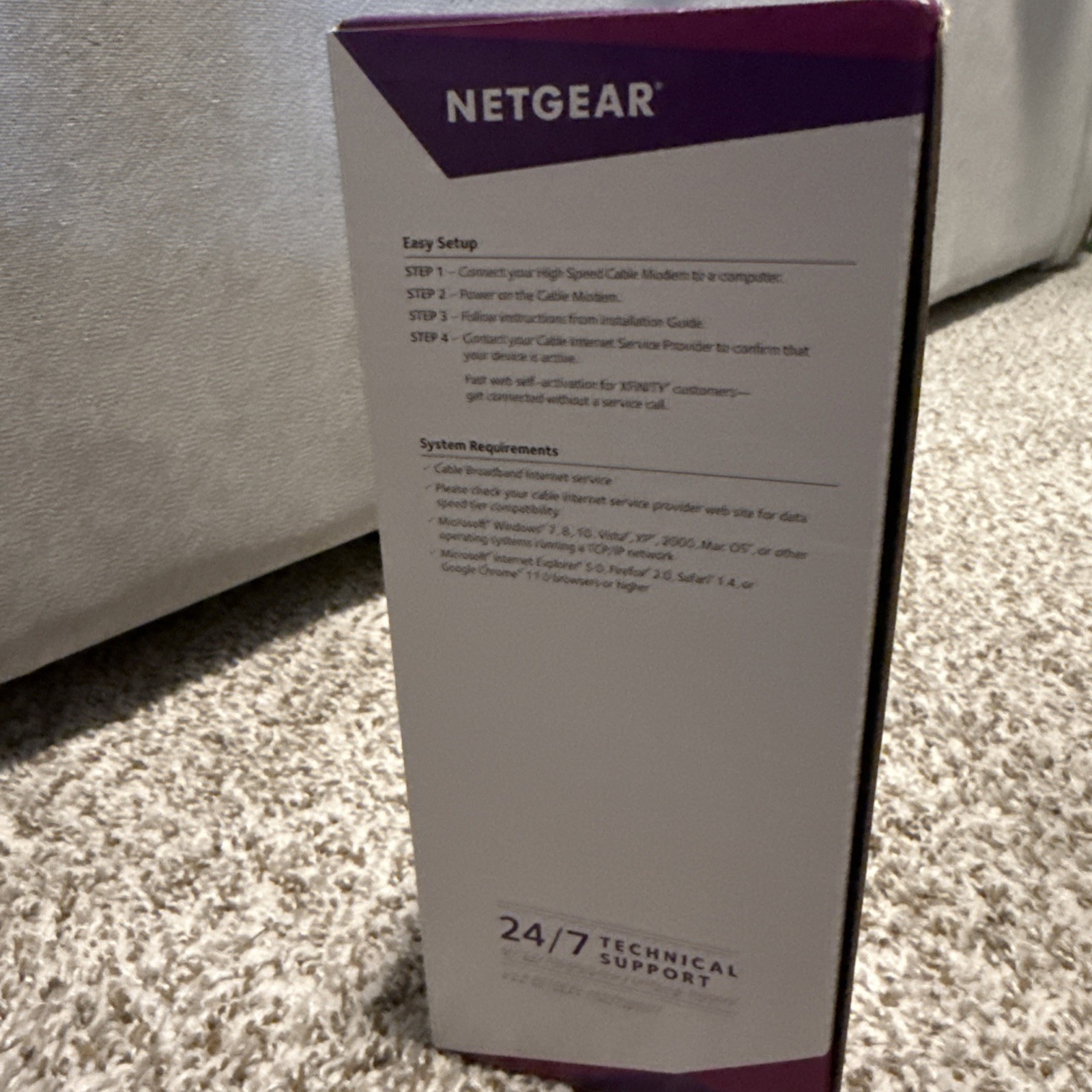 NETGEAR CM700-100NAS High SpeedCable Modem (open Box, Tested)
