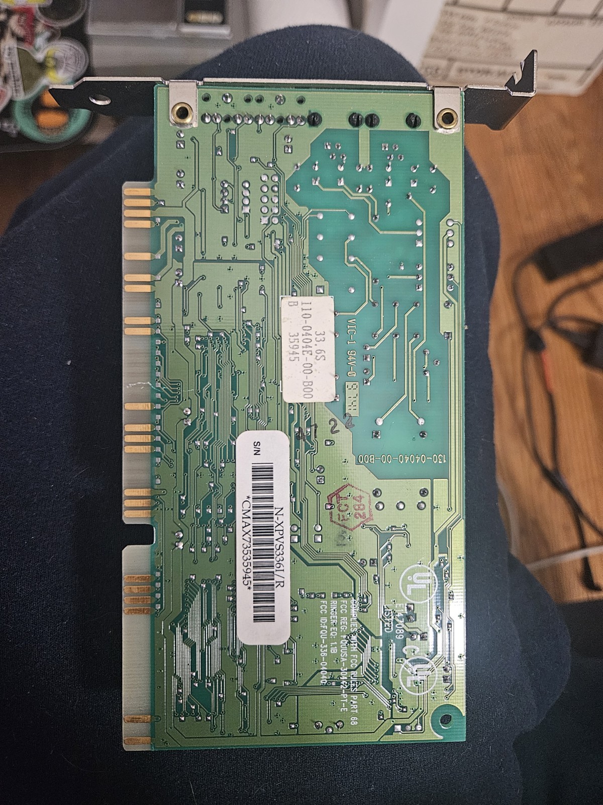 Vintage Rockwell RCV336ACF/SP 33.6K ISA Internal Fax Modem Card – Retro PC