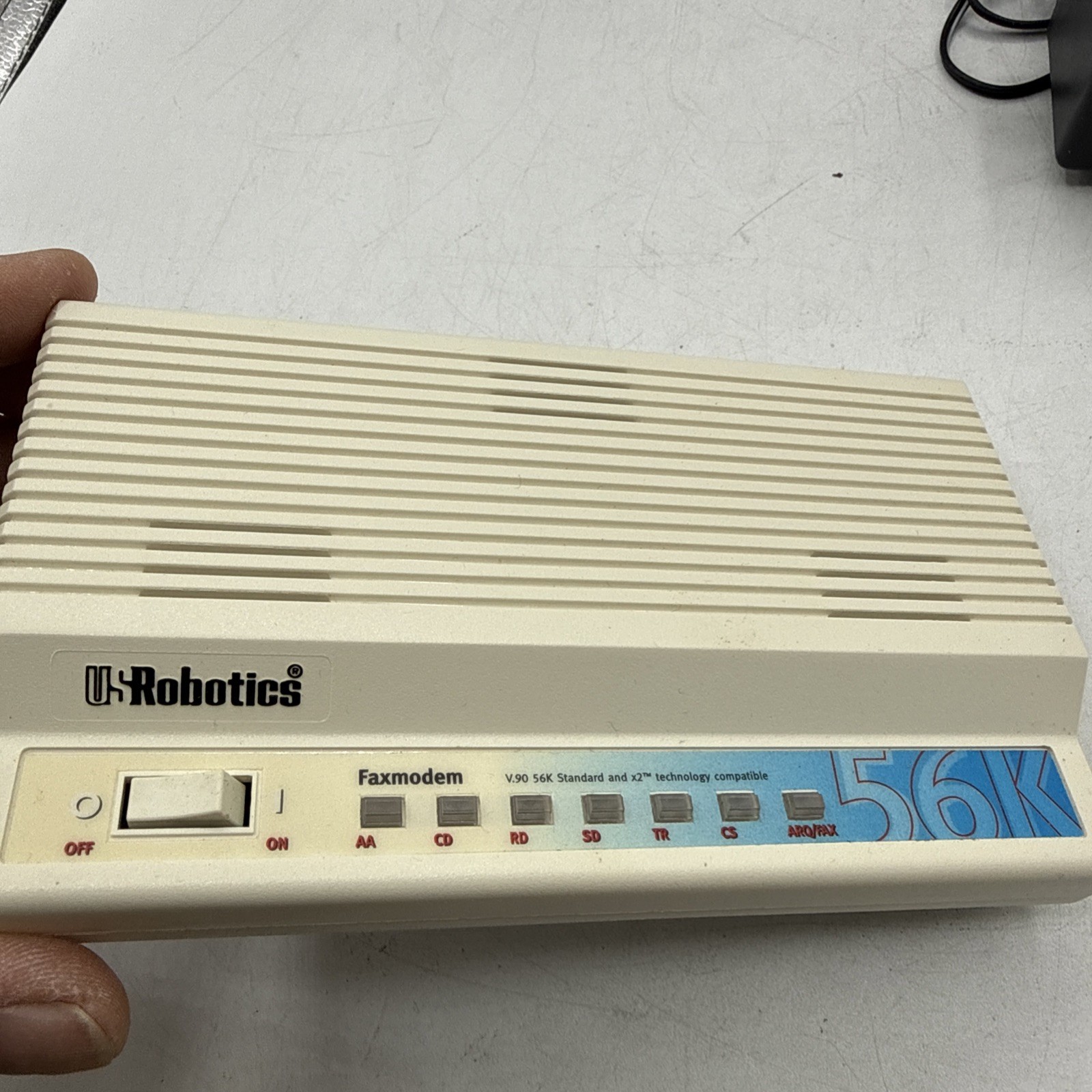US Robotics Model 5686 3Com 56K Faxmodem External Modem V.90 x2 Technology – NEW