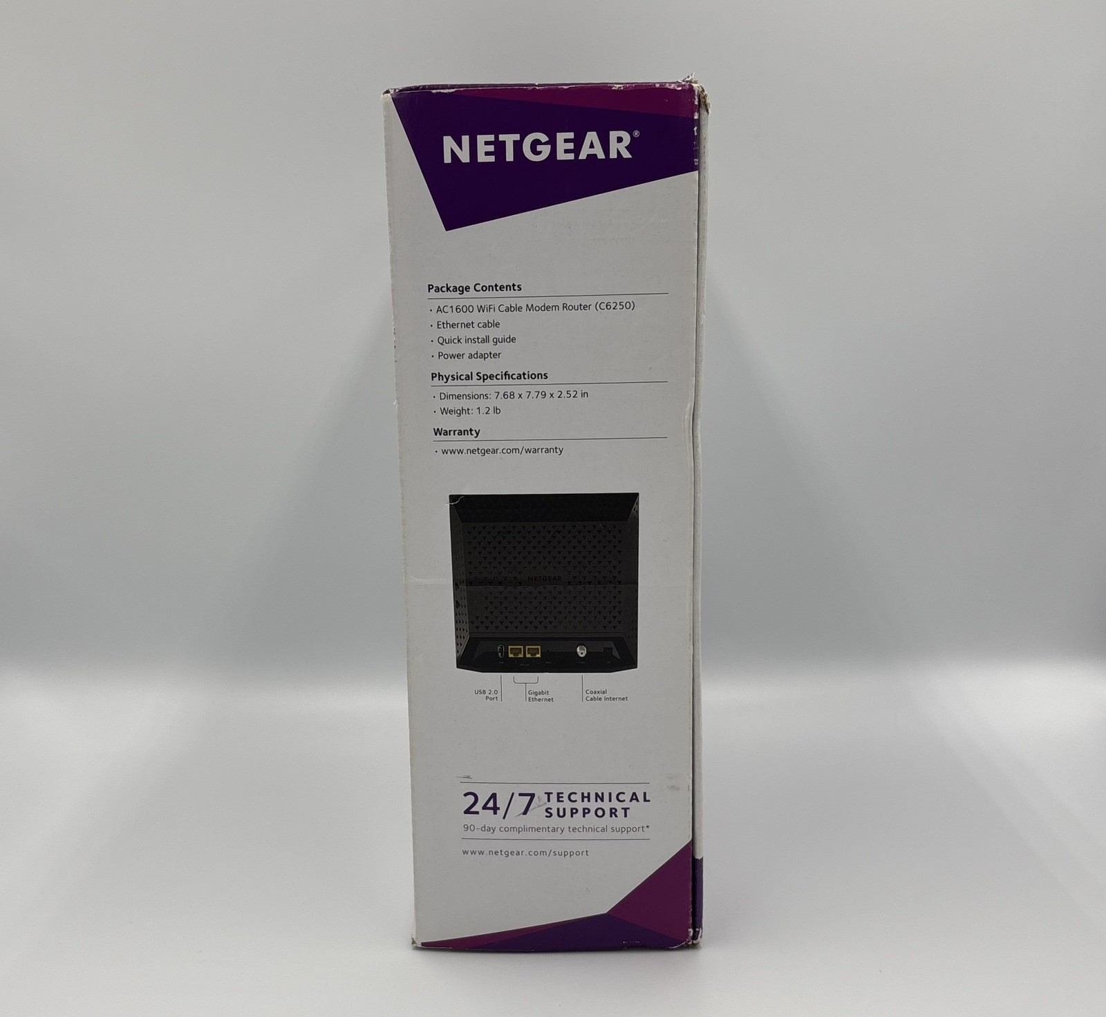 NETGEAR AC1600 WiFi Cable Modem Router C6250 Home Tech Fast WiFi TESTED WORKS