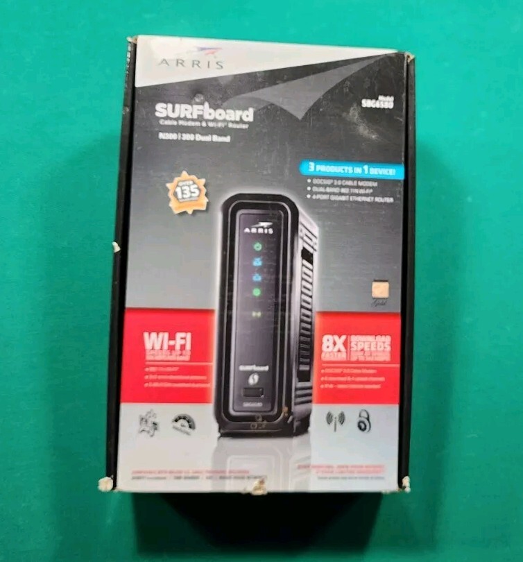 Motorola Arris SURFboard SBG6580 N300 Dual Band Wifi Router