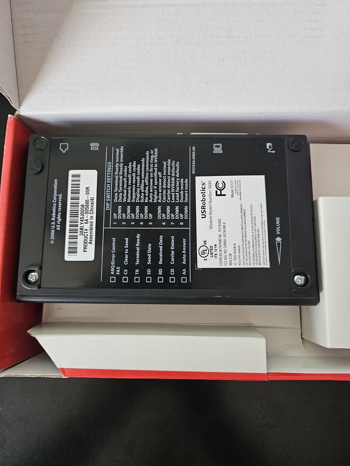 NEW IN BOX US Robotics 56K Modem/ Fax/ USR5686E