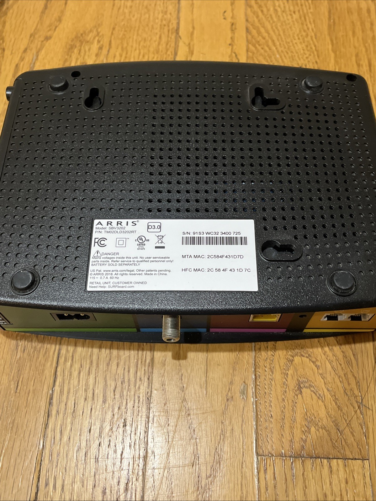 ARRIS SURFboard SBV3202 32×8 Docsis 3.0 Black Cable Modem Computer Internet