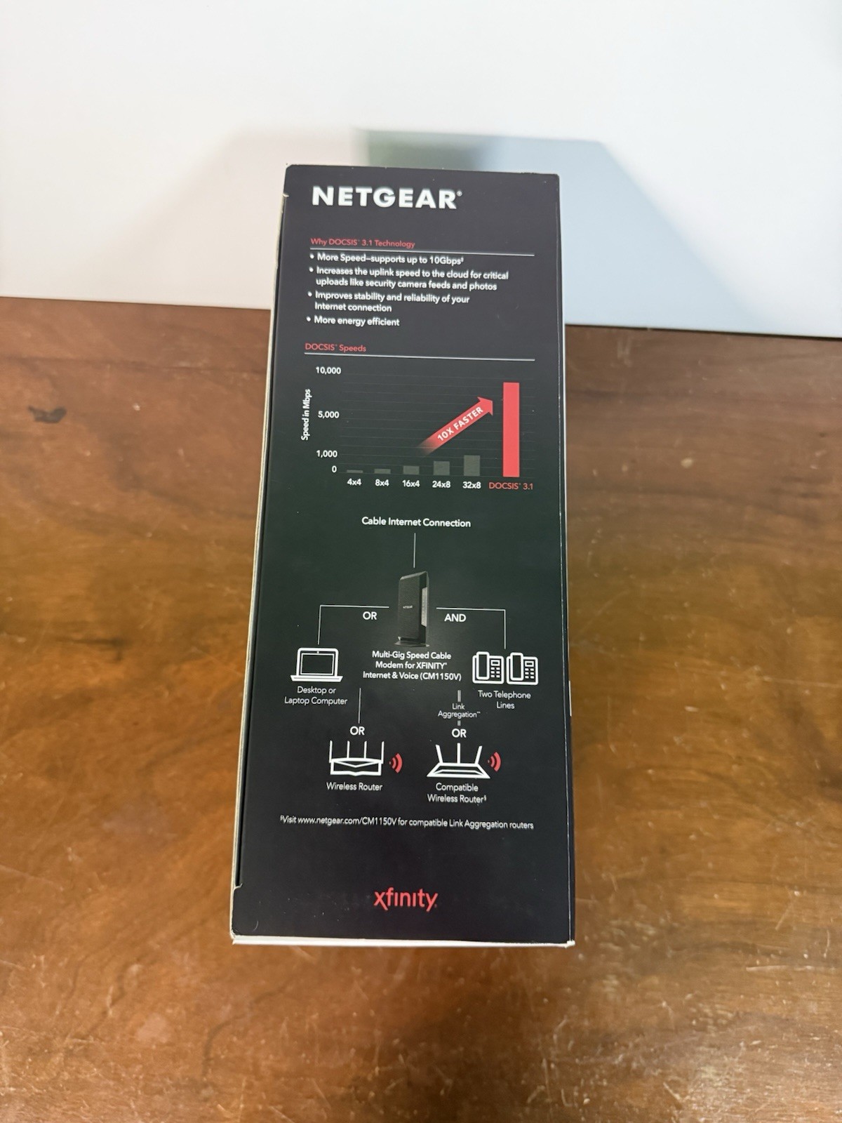 NETGEAR CM1150V Nighthawk Multi-Gig Speed Cable Modem for XFINITY Voice