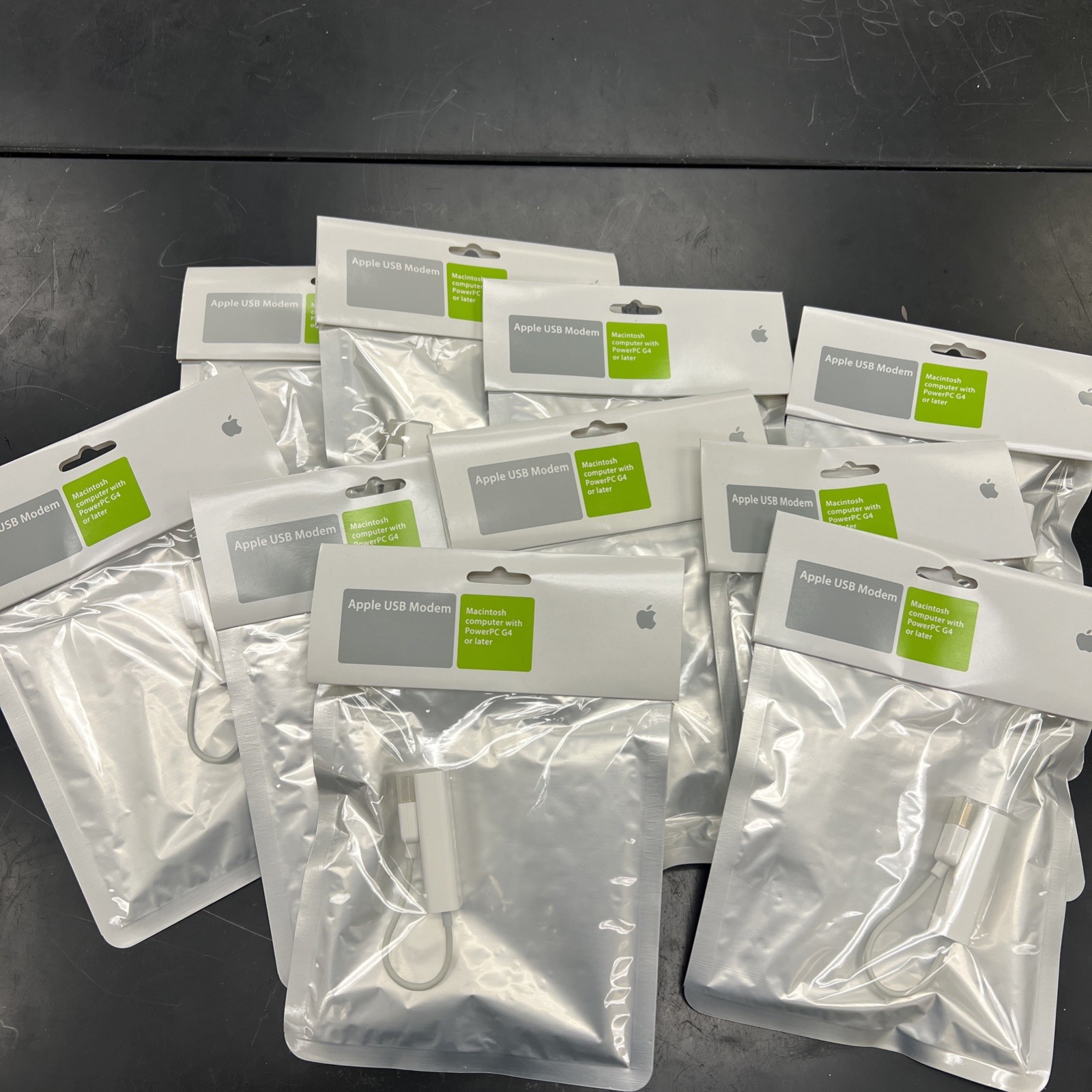 Lot of 10 Genuine Apple USB Dial-up External 56 Kbps Modem Model MA034Z/A