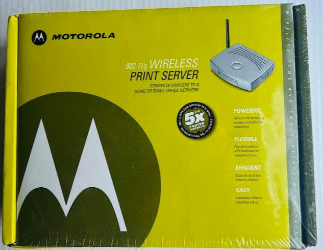 Motorola 513567-001 802.11G Wireless Print Server USB 2.0 Adapter NEW