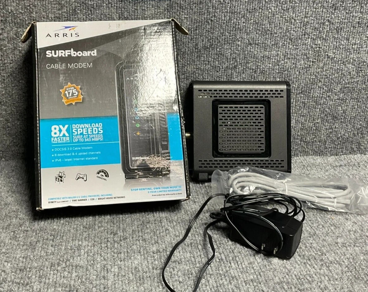 Motorola ARRIS SURFboard SB6141 Cable Modem DOCSIS 3.0 400 Series Used