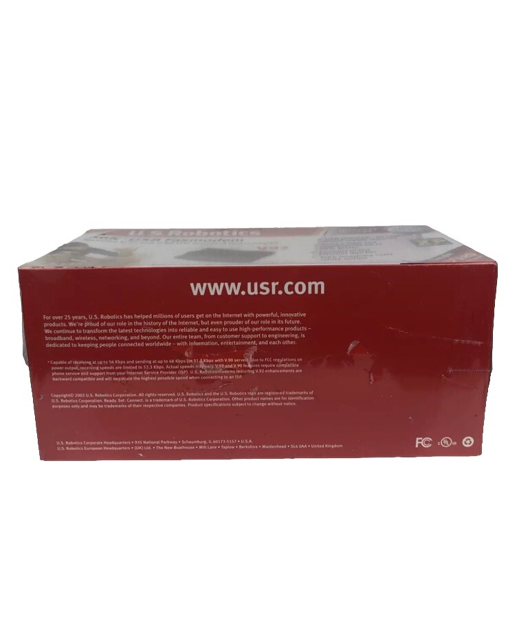 ** NEW U.S. Robotics 56K Fax Modem USB V.92 V.90 56K ITU USR5633A