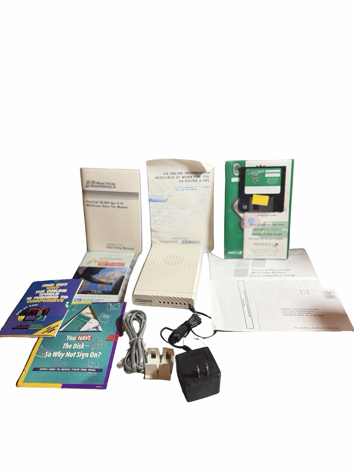Practical Peripherals PM288MT 1000mA Mini Tower II V.34 External Data/Fax Modem