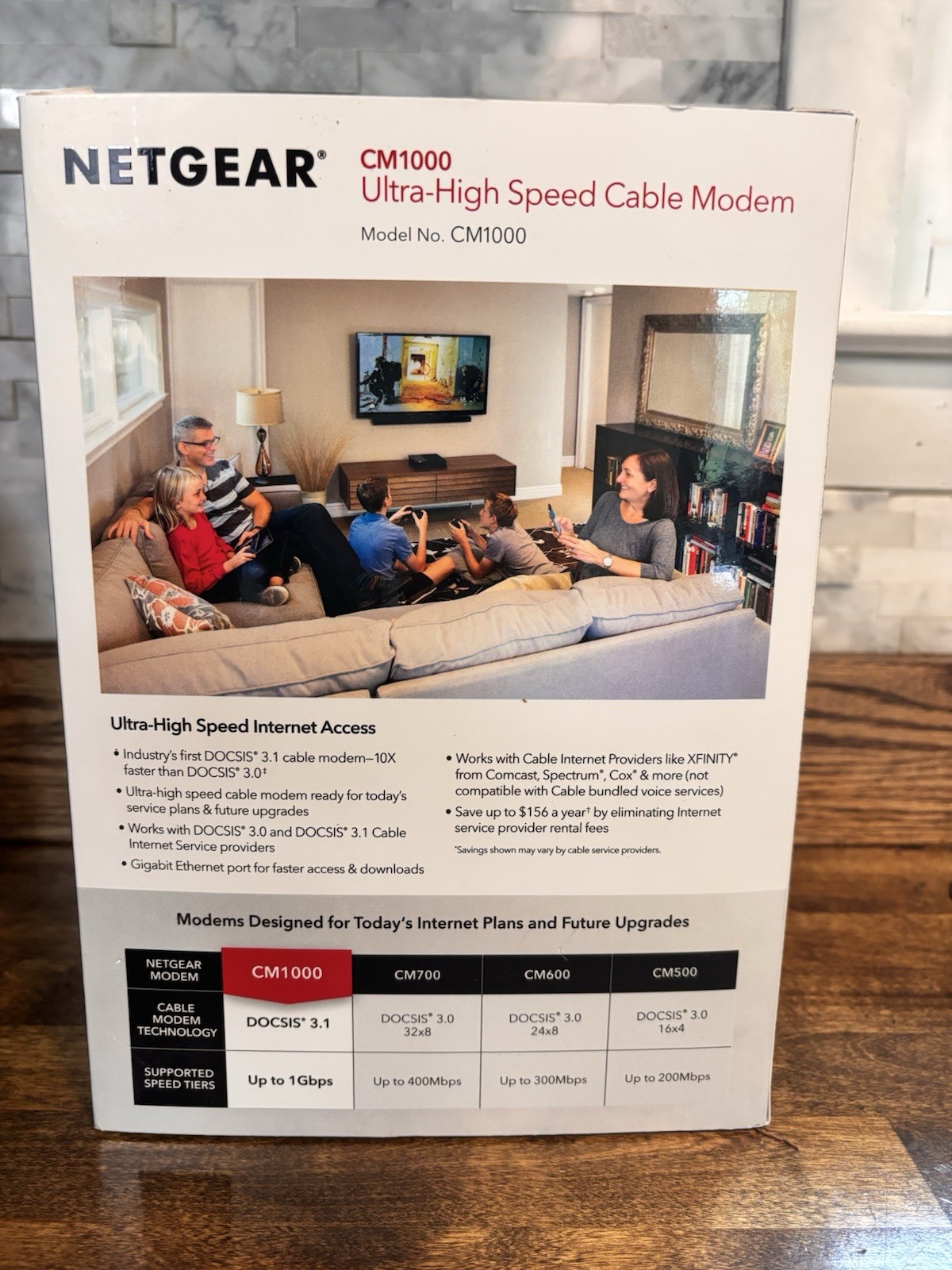 NETGEAR CM1000 DOCSIS 3.1 Cable Modem 1Gbps Ethernet Xfinity Spectrum New