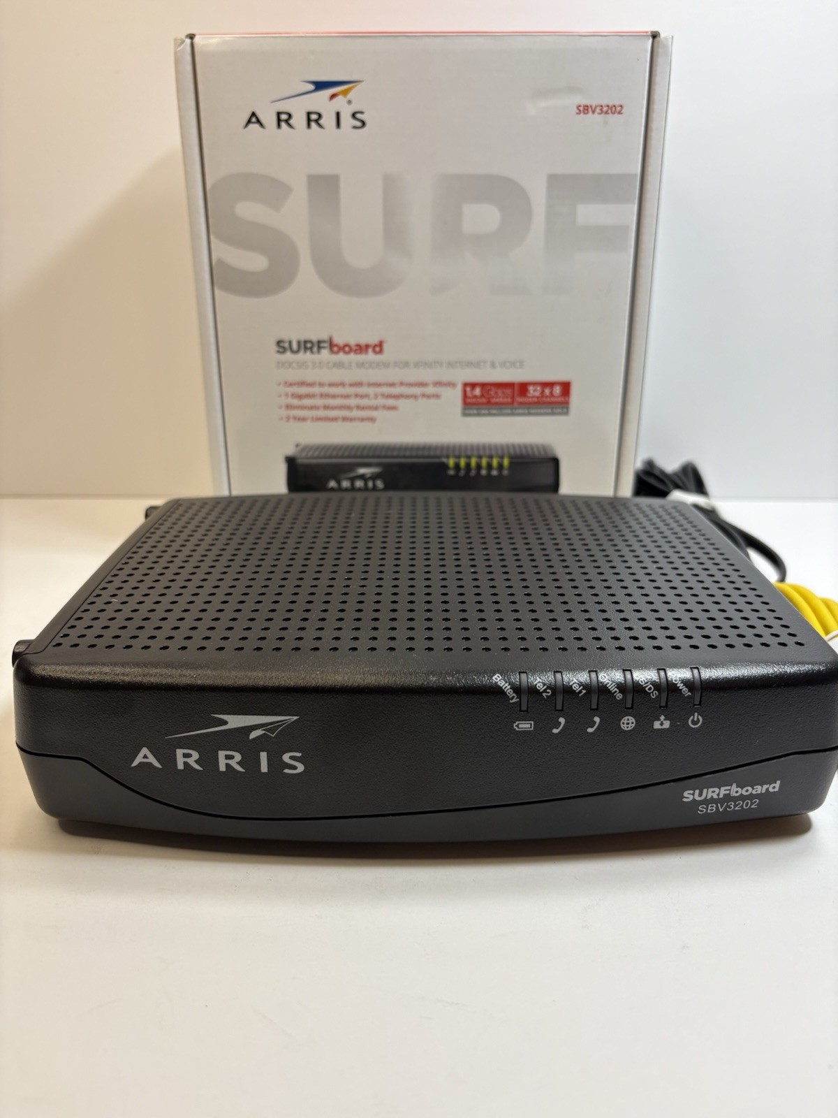 ARRIS SBV3202 Docsis 3.0 Voice Cable Modem – Black