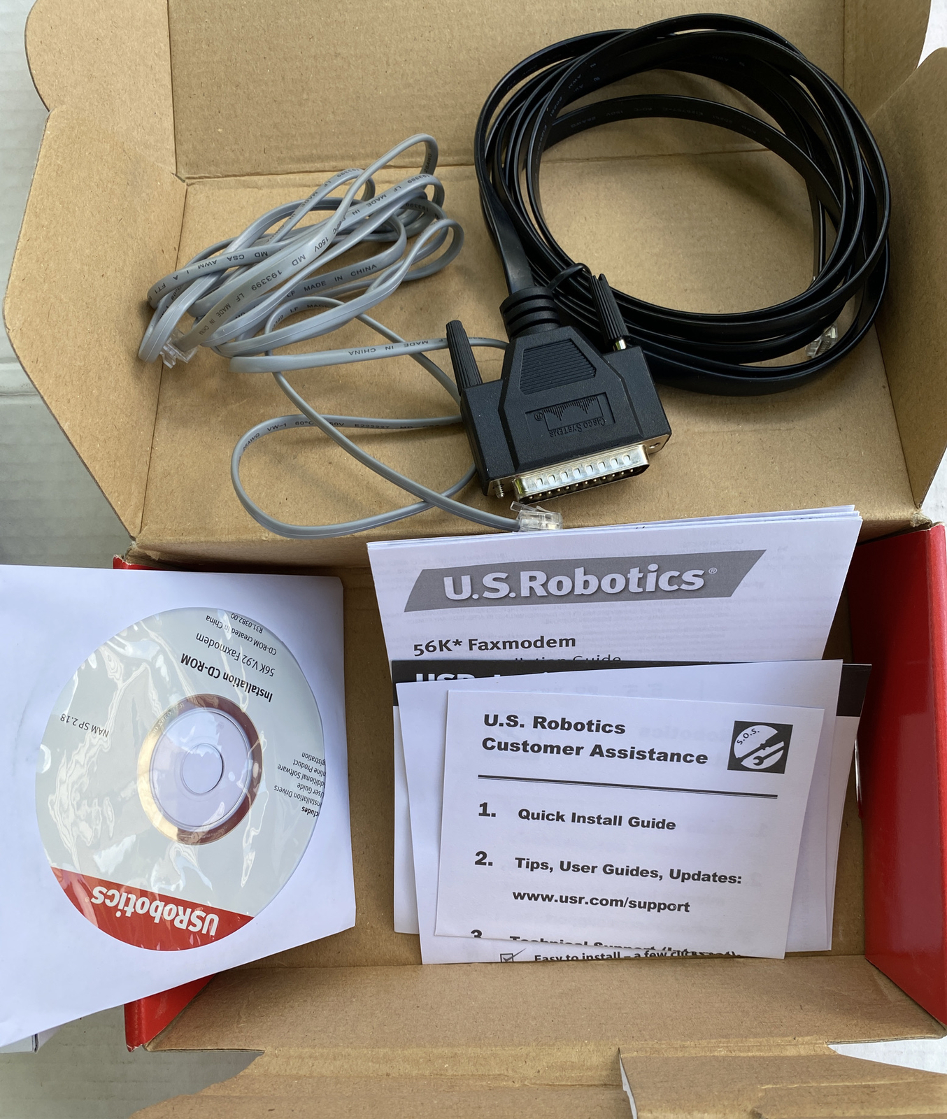 US Robotics USR Model 5686E 56K FAX Modem V.92 V.90 ITU Standard Technologies