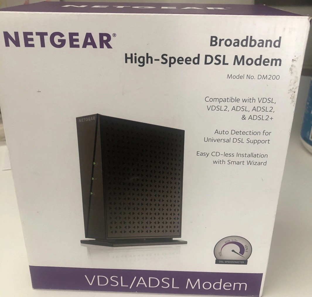 NETGEAR Broadband High-Speed DSL Modem VDSL/ADSL (DM200) OPEN BOX