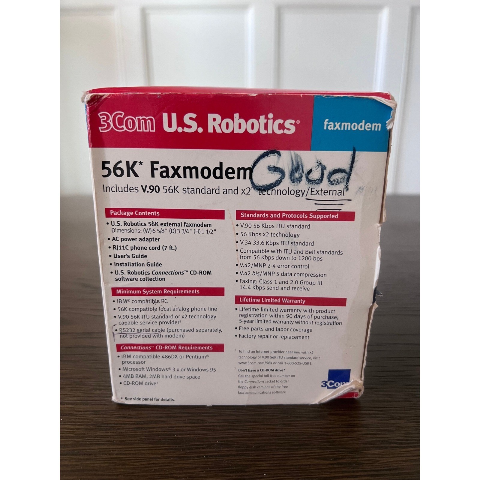 3Com US Robotics 56K Faxmodem External Model 5686 V90 x2 Technology