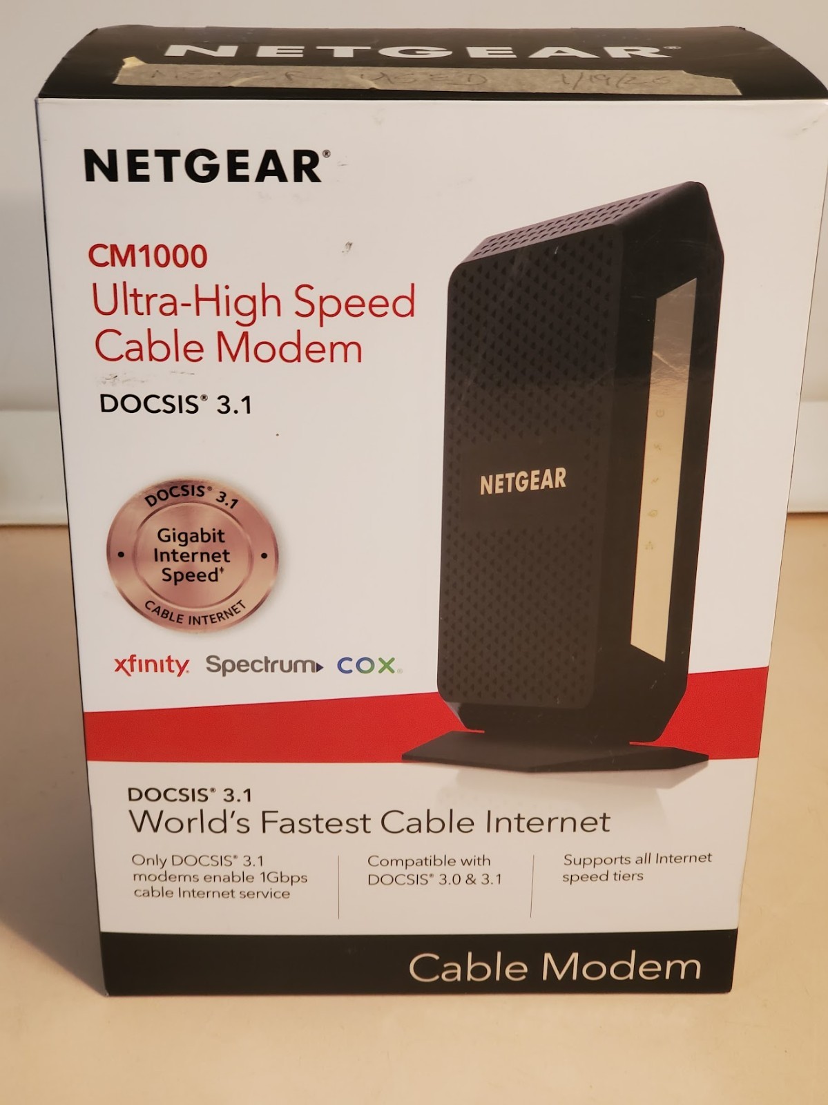 NETGEAR CM1000 Ultra High Speed Cable Modem for COMCAST XFINITY SPECTRUM COX NEW