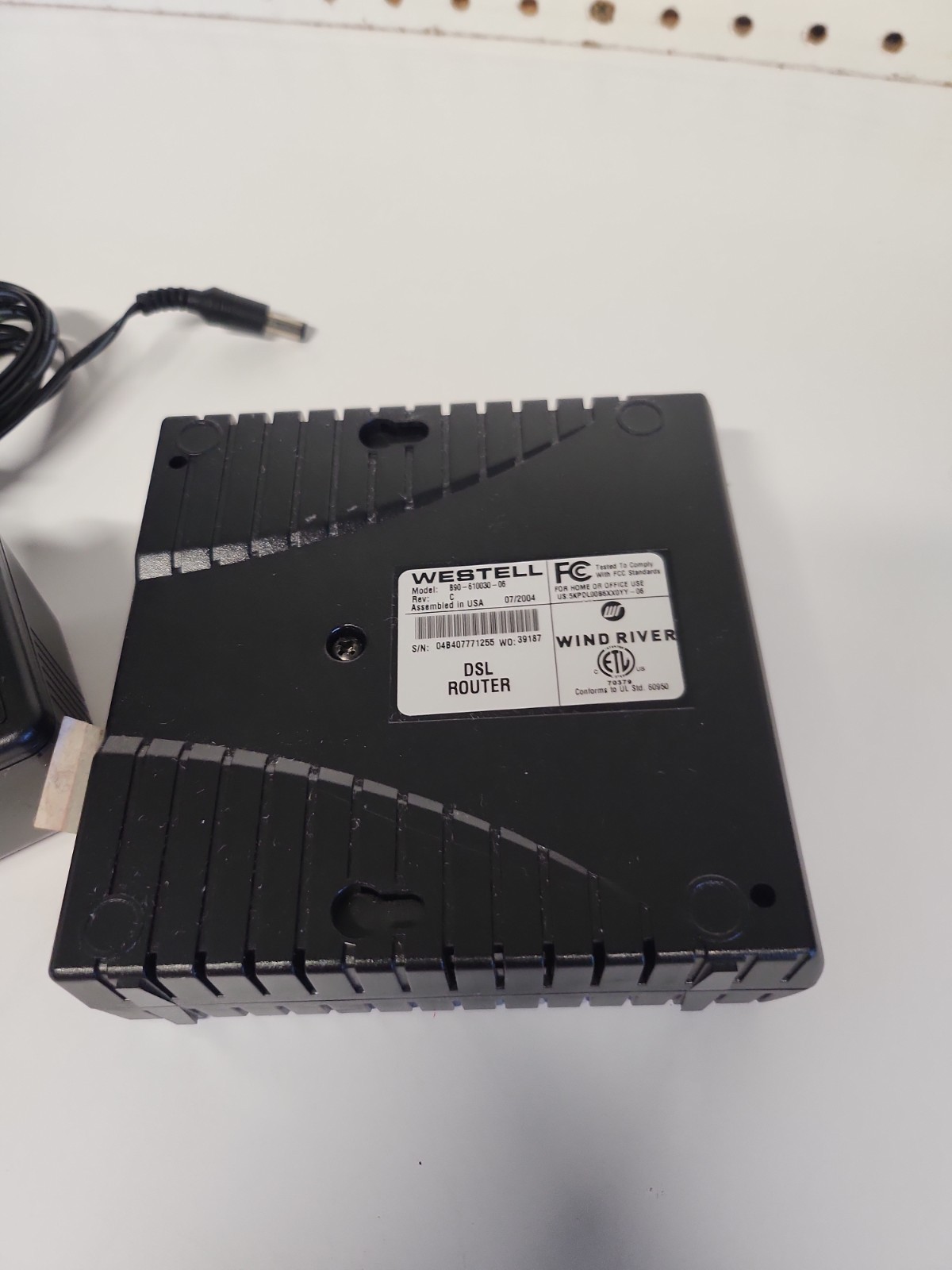 Westell Model C90-610030-06 Black DSL Router ( Unknown Condition)