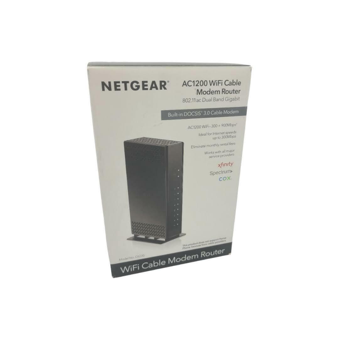 NETGEAR Cable Modem Built-in WiFi Router (C6230)-AC1200 WiFi Speed DOCSIS*READ*