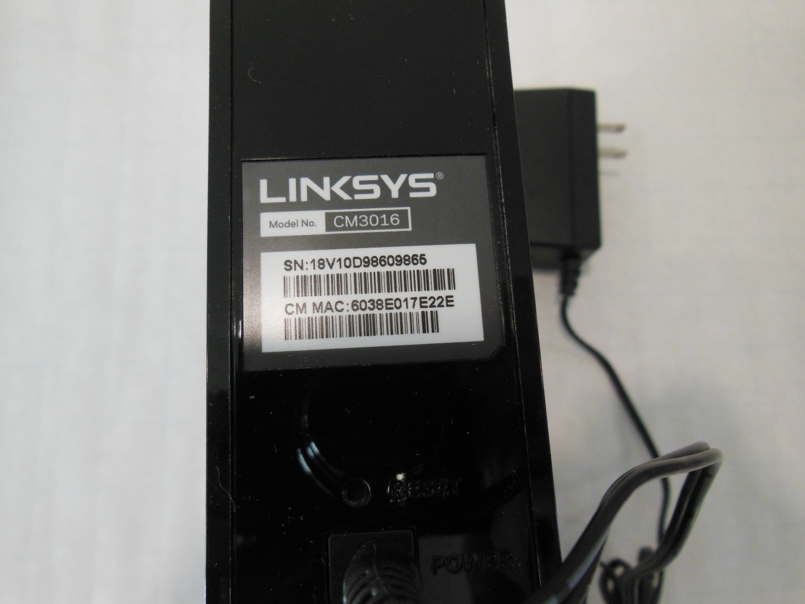 Linksys CM3016 Cable Modem