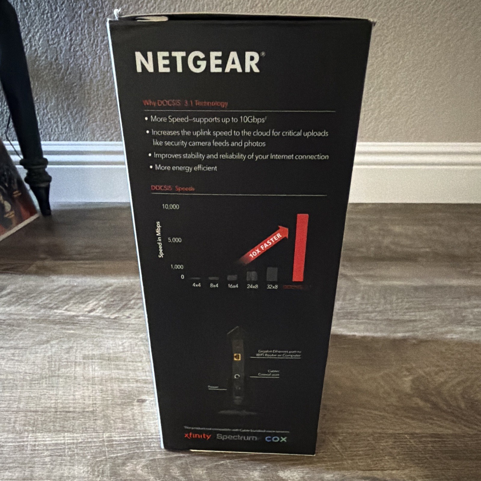 New NETGEAR CM1000 DOCSIS 3.1 Cable Modem 1 Gbps Gigabit Ethernet Black Xfinity