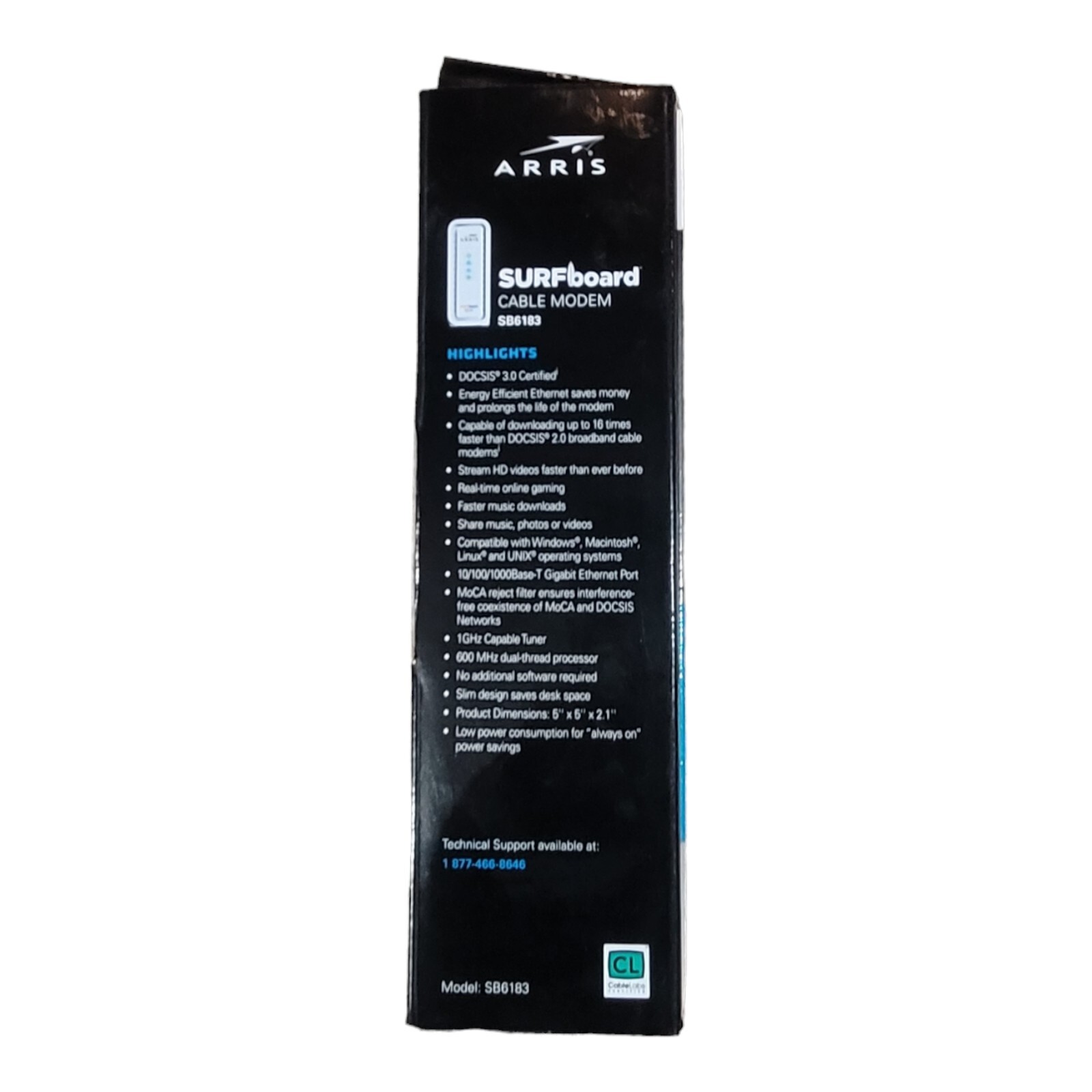 Arris Surfboard DOCSIS 3.0 Cable Modem Model SB6193 16×4 Speeds Open Box