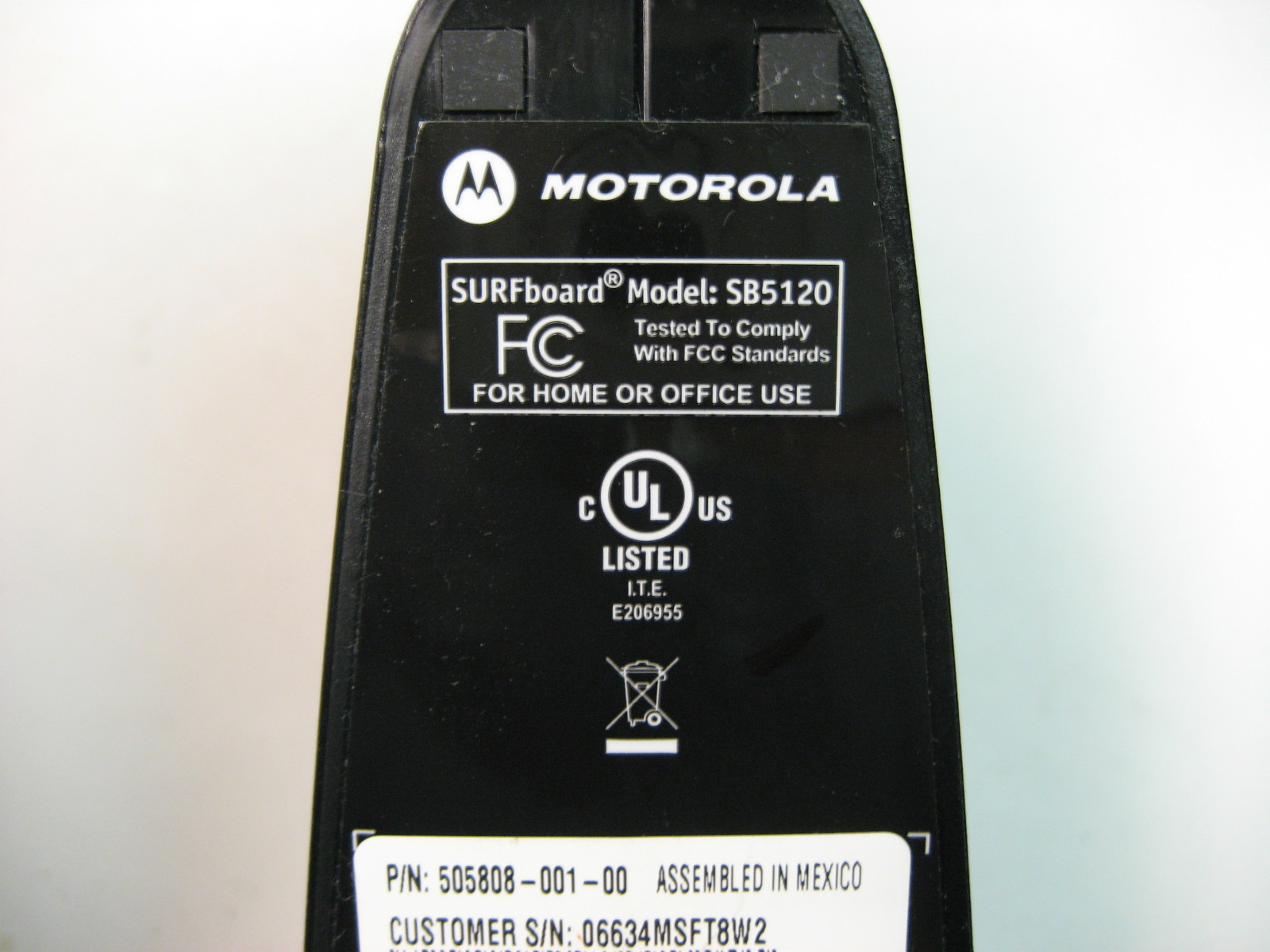 Motorola SURFboard SB5120 (SB5120) 38 Mbps Cable Modem