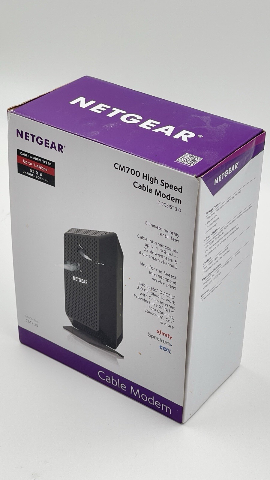 NETGEAR CM700 High Speed Cable Modem 1.4Gbps DOCSIS 3.0 32×8 XfinitySpectrum Cox