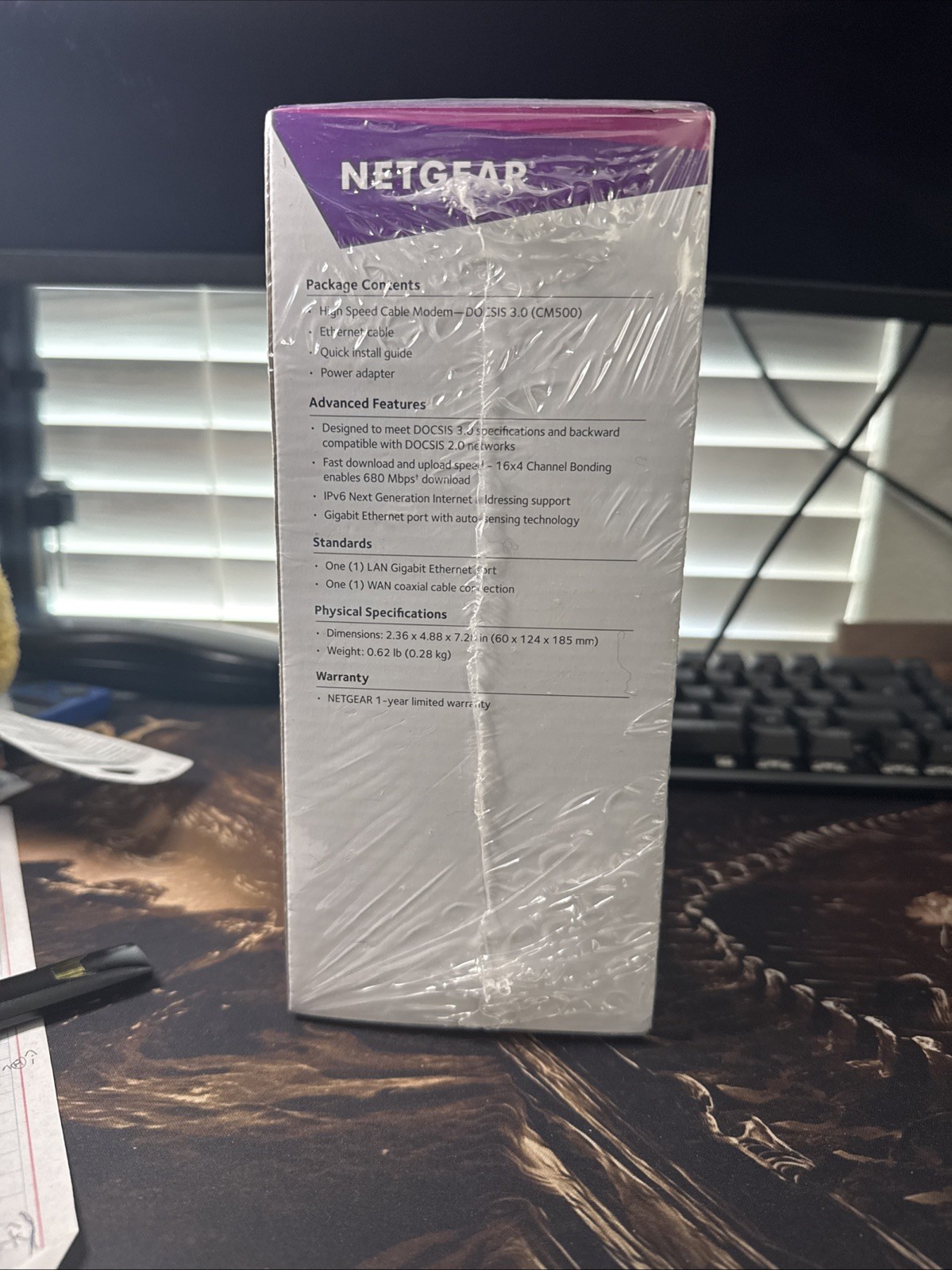 NETGEAR CM500-1AZNAS DOCSIS 3.0 Cable Modem