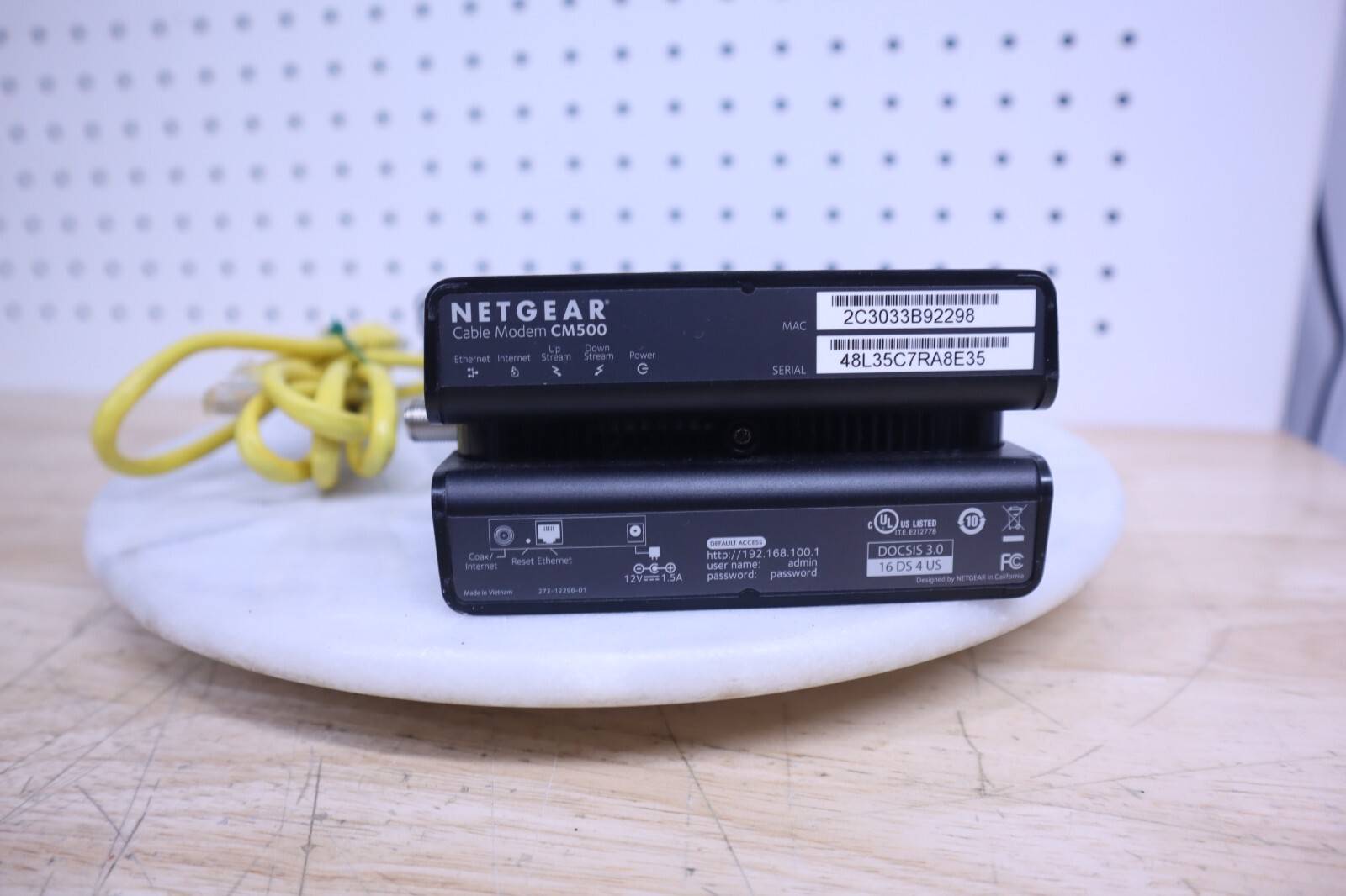 Netgear CM500 16×4 DOCSIS 3.0 680Mbps High Speed Cable Modem TESTED – Black USA