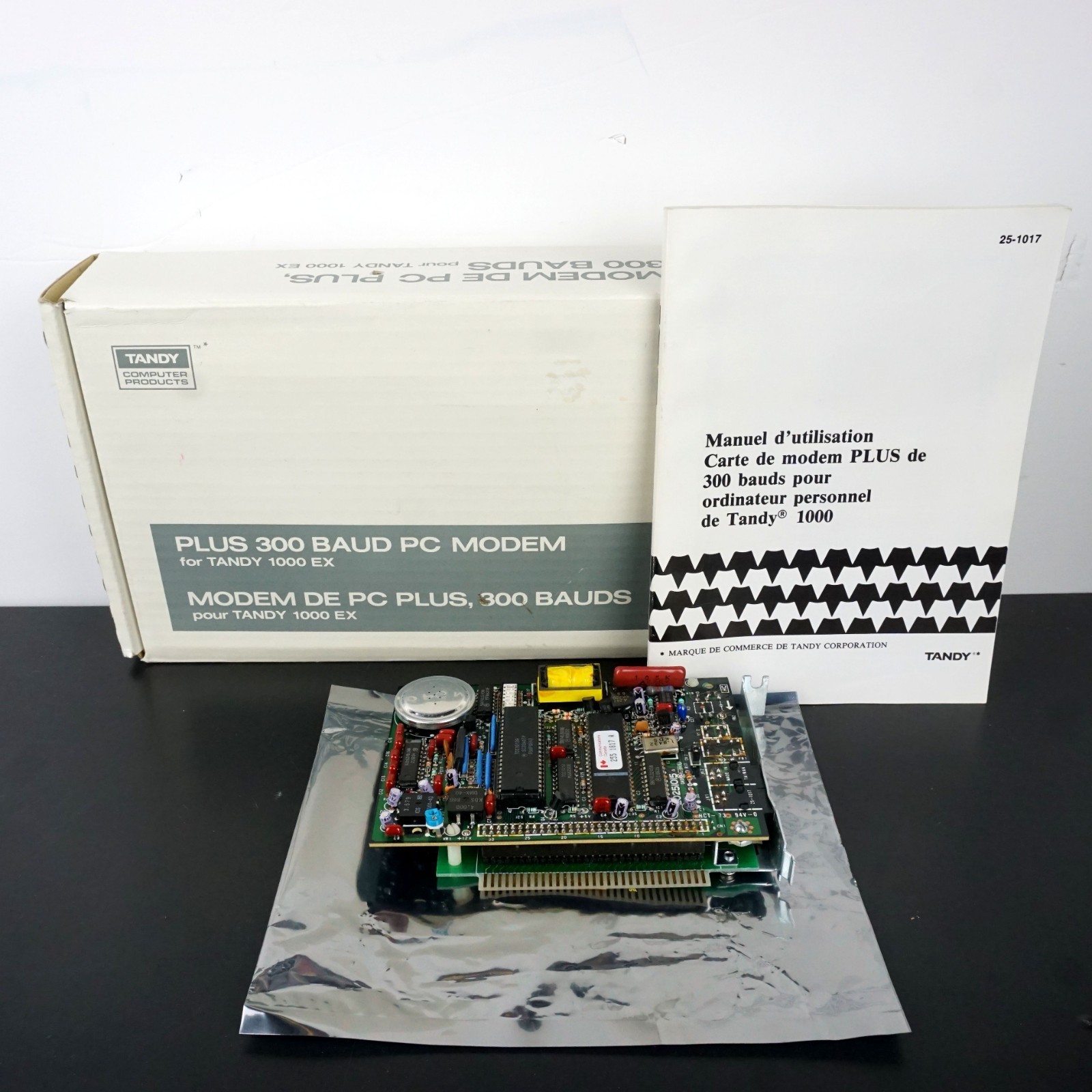Vintage Tandy TRS 25-1017 300 Baud Modem Internal PCB Board Boxed